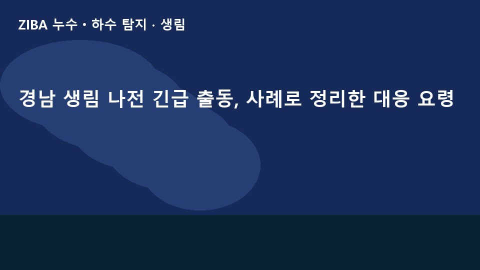 경남 생림 나전 긴급 출동, 사례로 정리한 대응 요령