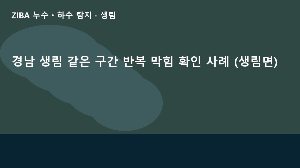 경남 생림 같은 구간 반복 막힘 확인 사례 (생림면)